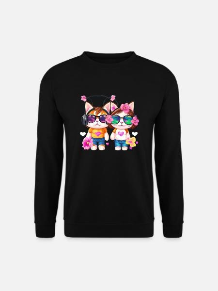 Cat friends - Unisex Sweatshirt - black
