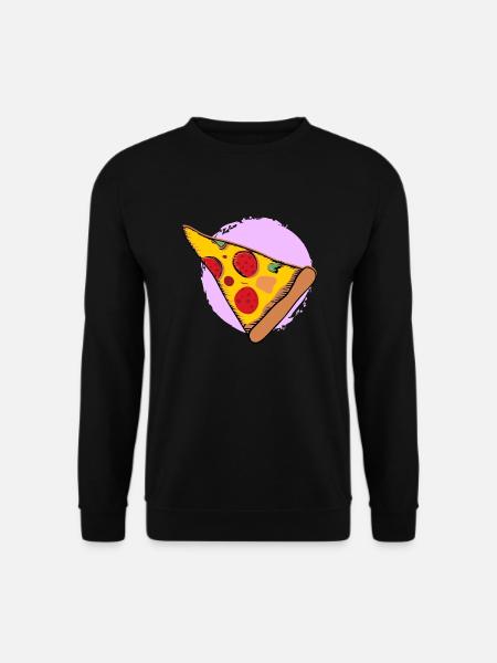 Pizza Pizzastück - Unisex Pullover - Schwarz
