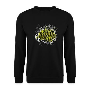 Insigne Travail forestier Scie charpentier - Sweat-shirt Unisexe - noir - Devant - Alina (178cm) & Michal (187cm)