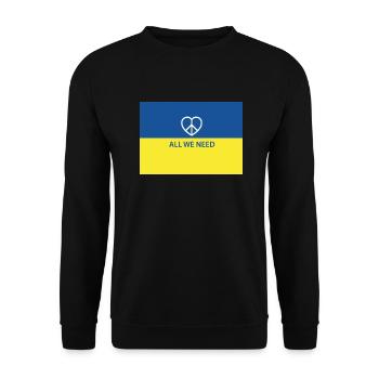 ALL WE NEED - Unisex Sweatshirt - black - Front - Alina (178cm) & Michal (187cm)