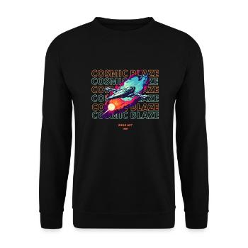 Cosmic Blaze - Unisex Sweatshirt - black - Front - Alina (178cm) & Michal (187cm)