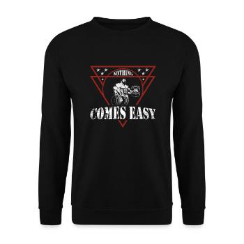 Nothing Comes Easy Gym Design - Unisex Sweatshirt - black - Front - Alina (178cm) & Michal (187cm)