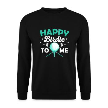 Joyeux Birdie à moi Golf Golf - Sweat-shirt Unisexe - noir - Devant - Alina (178cm) & Michal (187cm)