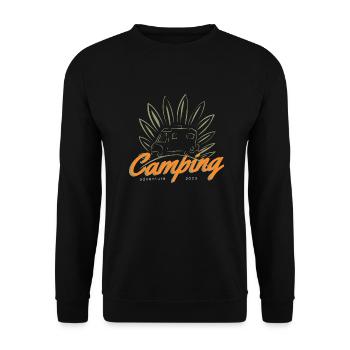 Camping Motorhome Adventure 2023 - Unisex Sweatshirt - black - Front - Alina (178cm) & Michal (187cm)