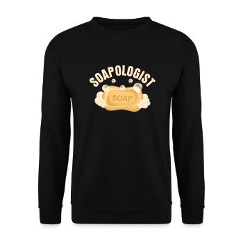 Savonnologue Savonnier Savonnier - Sweat-shirt Unisexe - noir - Devant - Alina (178cm) & Michal (187cm)