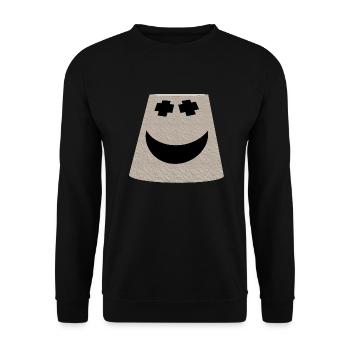 seau smile visage émoticône - Sweat-shirt Unisexe - noir - Devant - Alina (178cm) & Michal (187cm)