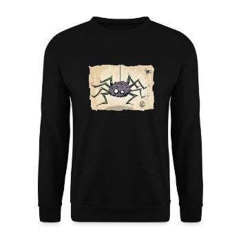 Thekla ~ Kritzeltoon #07 - Unisex Pullover - Schwarz - Vorne - Alina (178cm) & Michal (187cm)