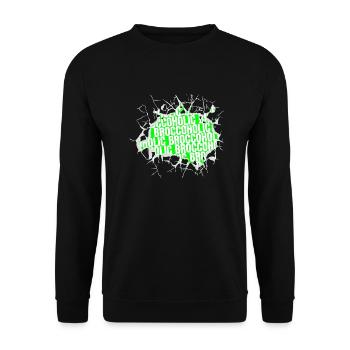 vegan meal vegetarian humor fruit birthday present - Unisex Sweatshirt - black - Front - Alina (178cm) & Michal (187cm)