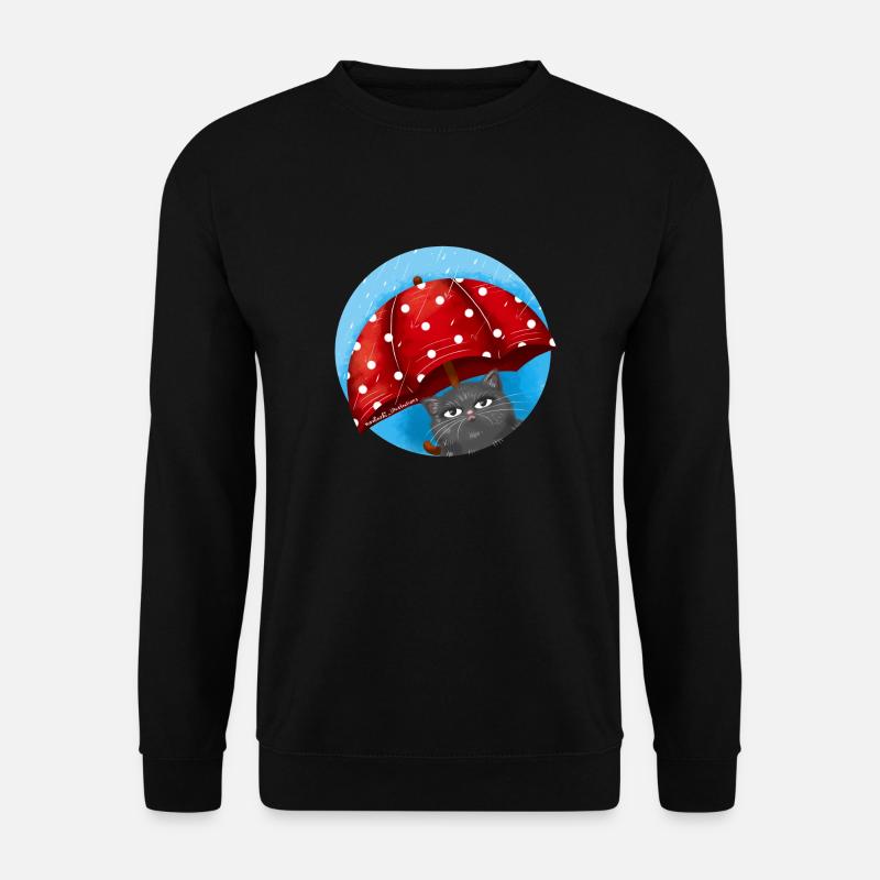 Rainy Day Cat - Unisex Sweatshirt - black