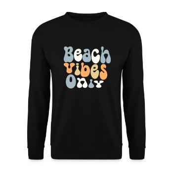 Beach vibes only - Unisex Pullover - Schwarz - Vorne - Alina (178cm) & Michal (187cm)