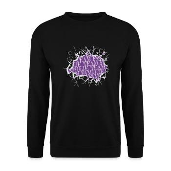 germanen zusammenhalt sprüche team familie - Unisex Pullover - Schwarz - Vorne - Alina (178cm) & Michal (187cm)