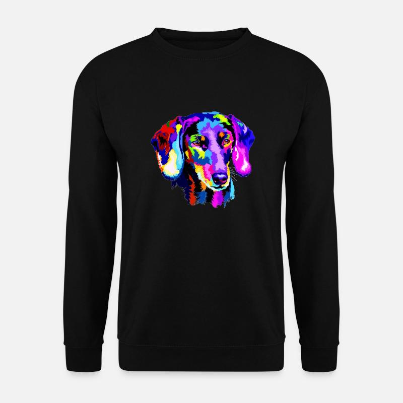 Stylized dachshund - Unisex Sweatshirt - black