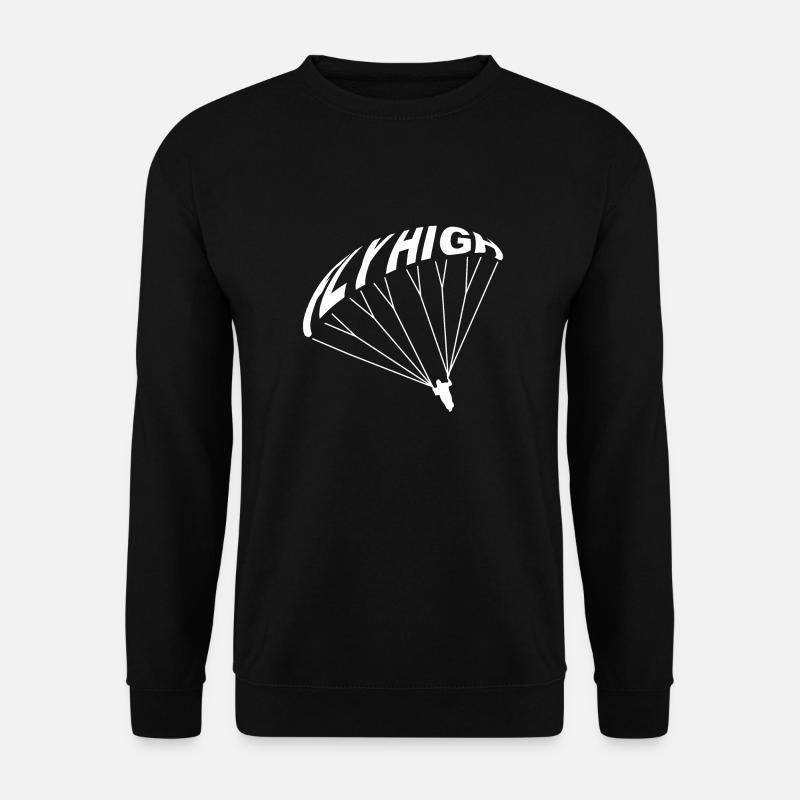 Fly High / Paragliding - Unisex Sweatshirt - black