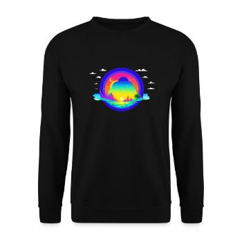 Sunset beach - Unisex Sweatshirt - black - Front - Alina (178cm) & Michal (187cm)