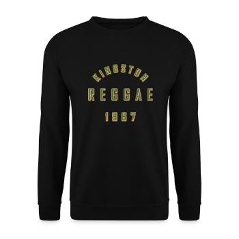 REGGAE 1967 - Unisex Pullover - Schwarz - Vorne - Alina (178cm) & Michal (187cm)