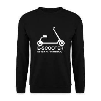 E-Scooter Roller Scooter - Unisex Pullover - Schwarz - Vorne - Alina (178cm) & Michal (187cm)