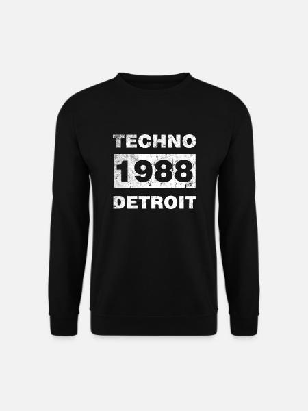 TECHNO MUSIC WHITE - Unisex Sweatshirt - black