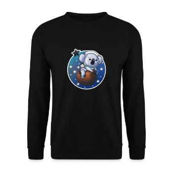 Koala Astronaut - Unisex Sweatshirt - black - Front - Alina (178cm) & Michal (187cm)