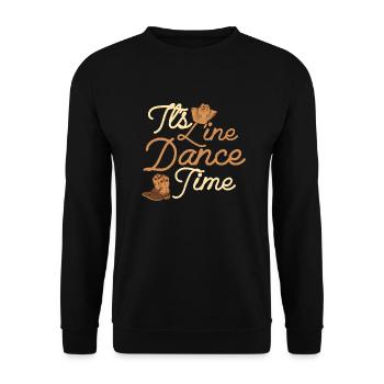 C’est l’heure de la danse en ligne Musique country occidentale - Sweat-shirt Unisexe - noir - Devant - Alina (178cm) & Michal (187cm)
