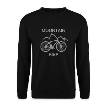 Mountain bike grau - Unisex Pullover - Schwarz - Vorne - Alina (178cm) & Michal (187cm)