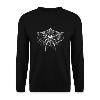 Araignée avec toile d’araignée gothique - Sweat-shirt Unisexe - noir - Devant - Alina (178cm) & Michal (187cm)