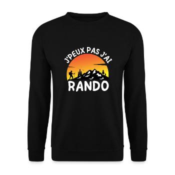 Rando randonnée balade - Sweat-shirt Unisexe - noir - Devant - Alina (178cm) & Michal (187cm)