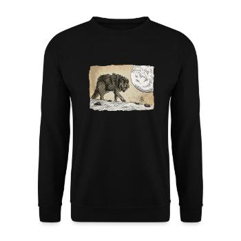 Wolfgang Wolf - Kritzeltoon #21 - Unisex Pullover - Schwarz - Vorne - Alina (178cm) & Michal (187cm)