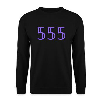Engelszahlen |555|. - Unisex Pullover - Schwarz - Vorne - Alina (178cm) & Michal (187cm)