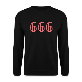 Engelszahlen |666|. - Unisex Pullover - Schwarz - Vorne - Alina (178cm) & Michal (187cm)