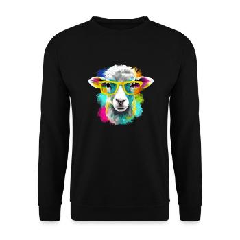 Bool the sheep - Unisex Sweatshirt - black - Front - Alina (178cm) & Michal (187cm)