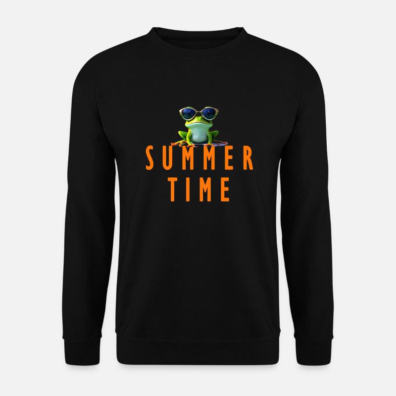 frog summer time - Unisex Pullover - Schwarz