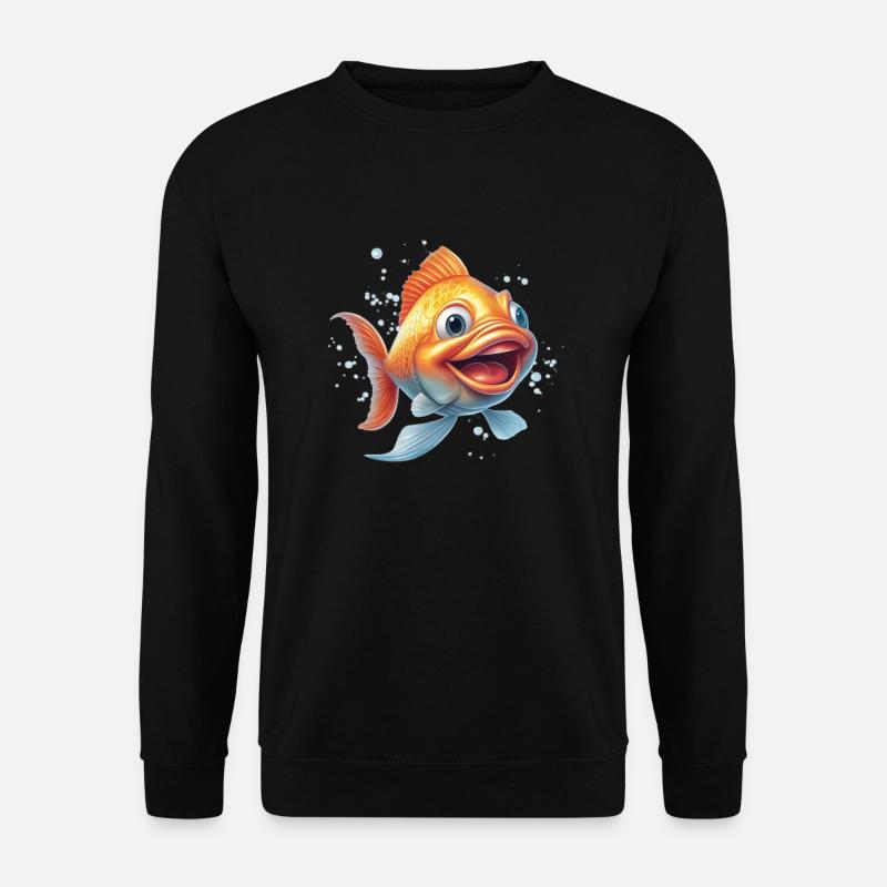 Strahlender Goldfisch - Unisex Pullover - Schwarz