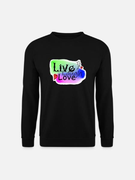 LiveLachenLiebe1 - Unisex Pullover - Schwarz