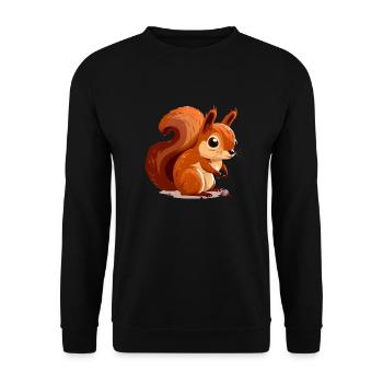 Squirrel - Unisex Sweatshirt - black - Front - Alina (178cm) & Michal (187cm)
