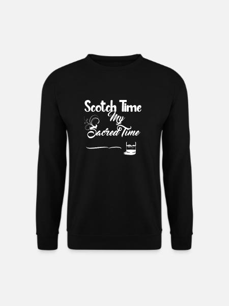 Scotch Time White Design - Unisex Sweatshirt - black