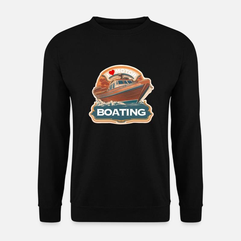 I love motorboating - Unisex Sweatshirt - black