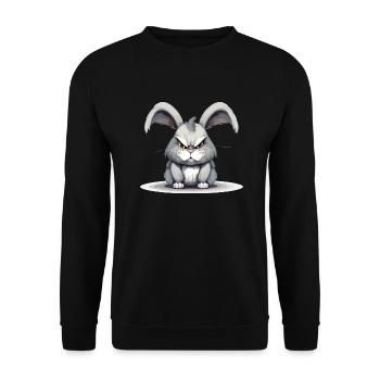 Zaar the Angry Rabbit - Unisex Sweatshirt - black - Front - Alina (178cm) & Michal (187cm)