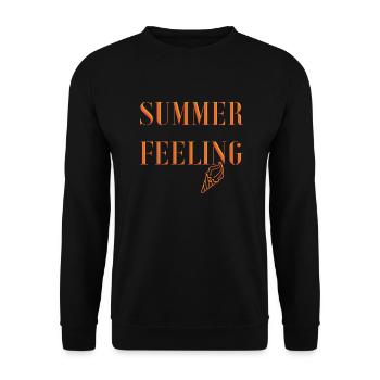 SUMMER FEELING mit Eis - Unisex Pullover - Schwarz - Vorne - Alina (178cm) & Michal (187cm)