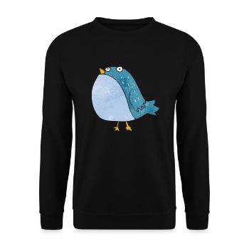 Vogel - Unisex Pullover - Schwarz - Vorne - Alina (178cm) & Michal (187cm)