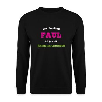 Faul - Unisex Pullover - Schwarz - Vorne - Alina (178cm) & Michal (187cm)