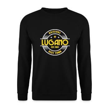 Lugano - Unisex Pullover - Schwarz - Vorne - Alina (178cm) & Michal (187cm)