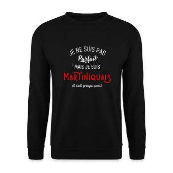 Pas parfait mais martiniquais - Sweat-shirt Unisexe - noir - Devant - Alina (178cm) & Michal (187cm)