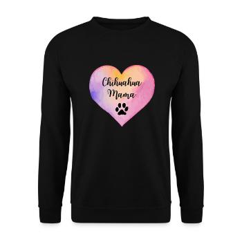 Chihuauha Mama - Unisex Pullover - Schwarz - Vorne - Alina (178cm) & Michal (187cm)