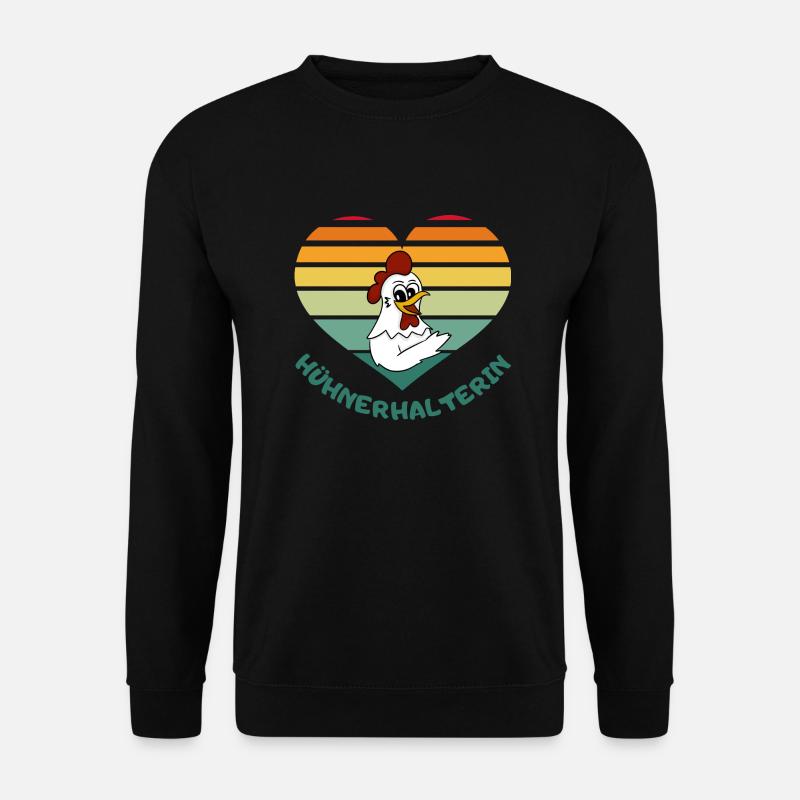 Hühnerhalterin - Unisex Pullover - Schwarz