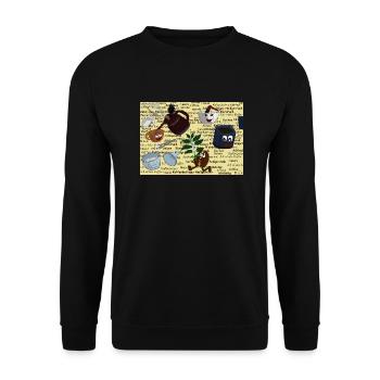 Der Kreislauf des Kaffees - Unisex Pullover - Schwarz - Vorne - Alina (178cm) & Michal (187cm)