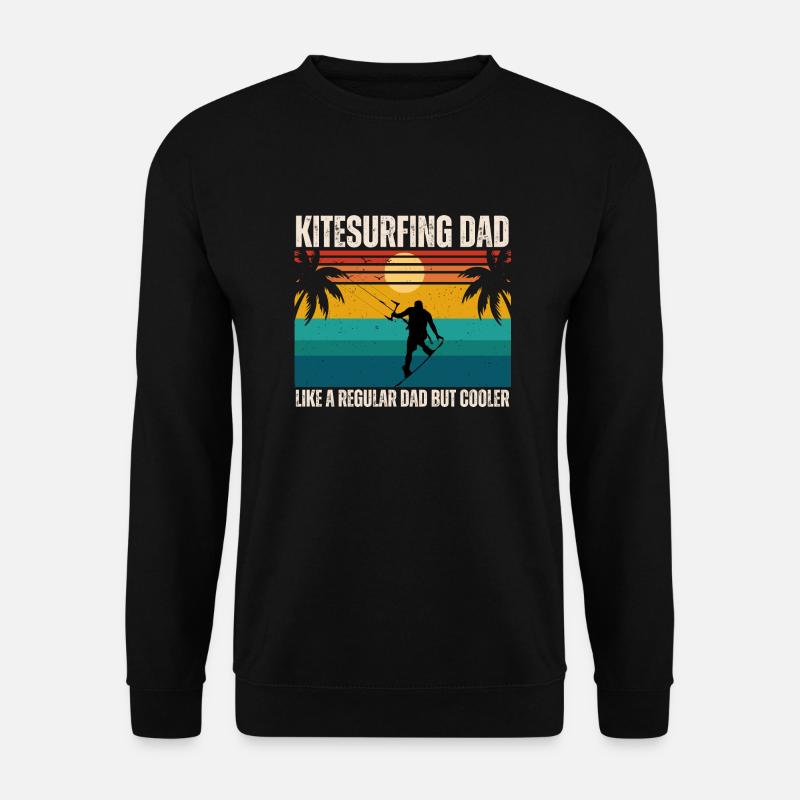 Kitesurfing dad like a regular dad but cooler - Unisex Pullover - Schwarz