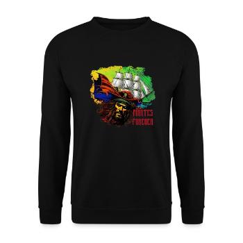 Pirates pour toujours - Sweat-shirt Unisexe - noir - Devant - Alina (178cm) & Michal (187cm)
