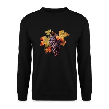 Weintrauben - Unisex Pullover - Schwarz - Vorne - Alina (178cm) & Michal (187cm)