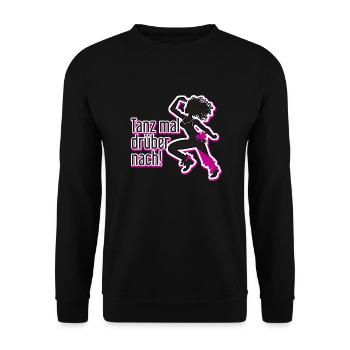 Tanz mal drüber nach! - Unisex Pullover - Schwarz - Vorne - Alina (178cm) & Michal (187cm)