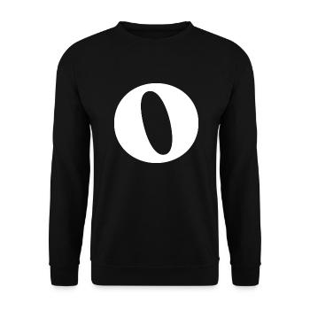Letter o - Unisex Sweatshirt - black - Front - Alina (178cm) & Michal (187cm)